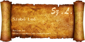 Szabó Leó névjegykártya